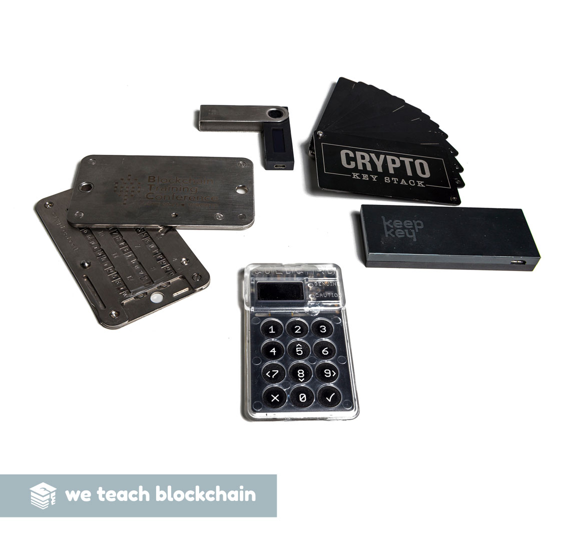 Examples of physical cryptocurrency wallets