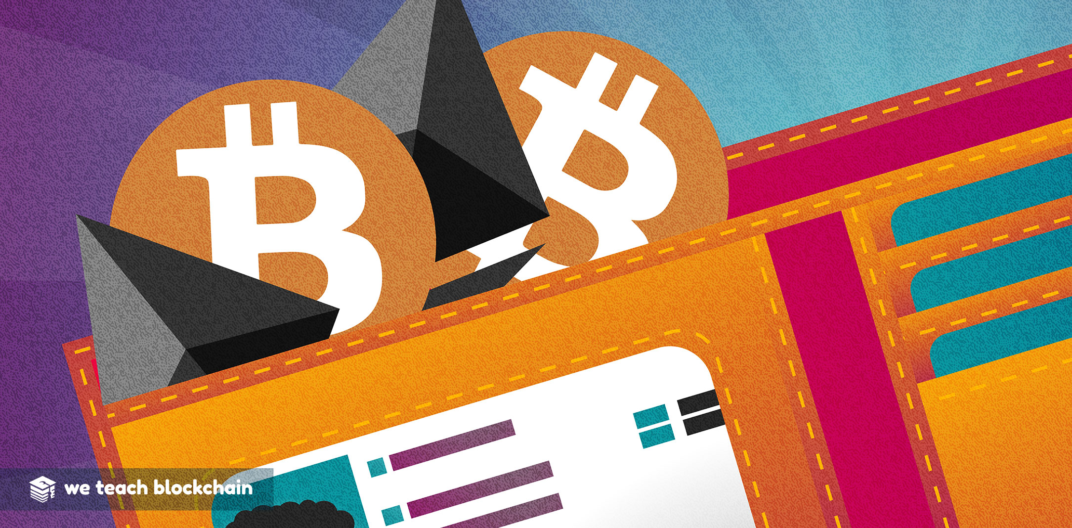 Bitcoin and Ethereum in a traditional wallet